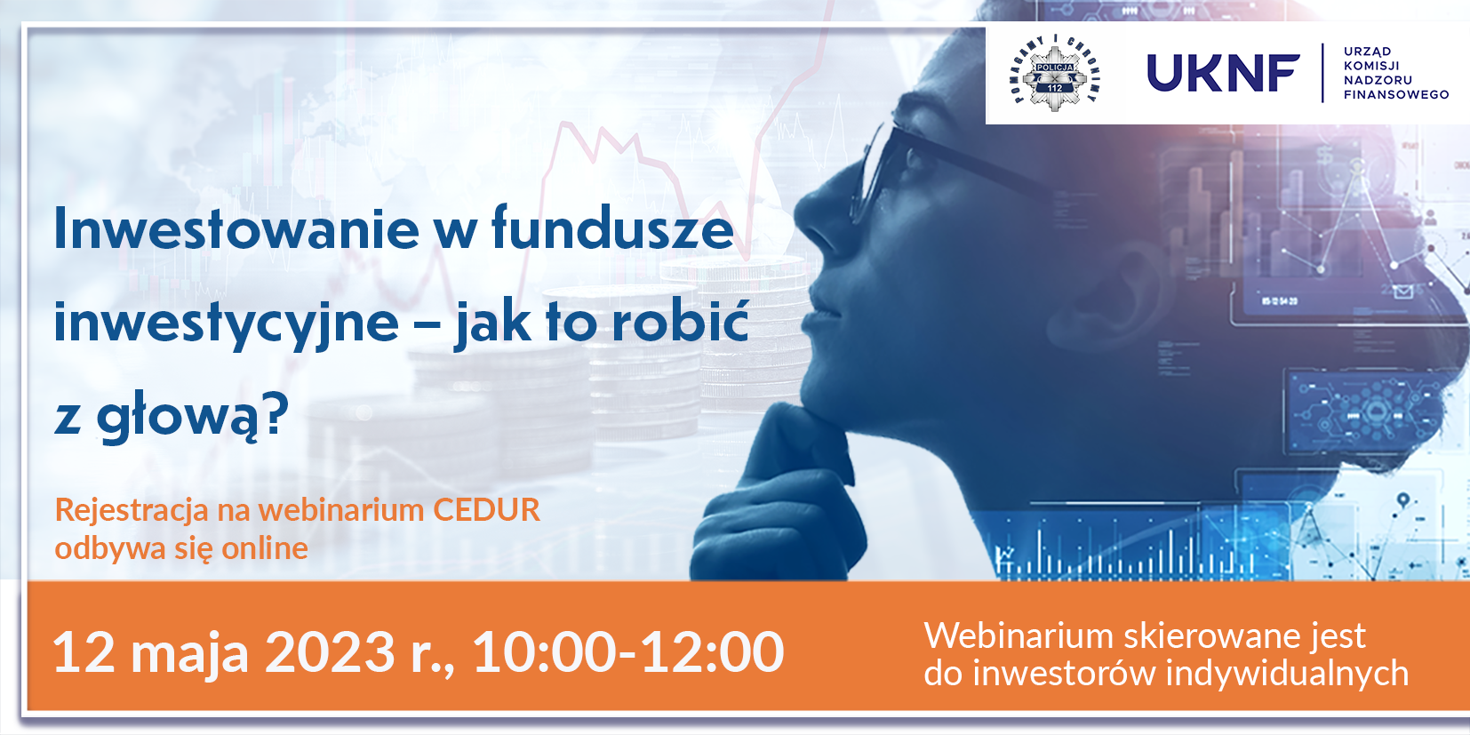 Grafika UKNF webinarium CEDUR dla inwestorów indywidualnych 12 05 2023